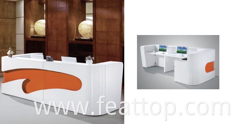 High quality modern salon white SPA reception counter table